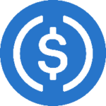 USDC Coin Icon: USDC stablecoin logo promoting economic inclusion.